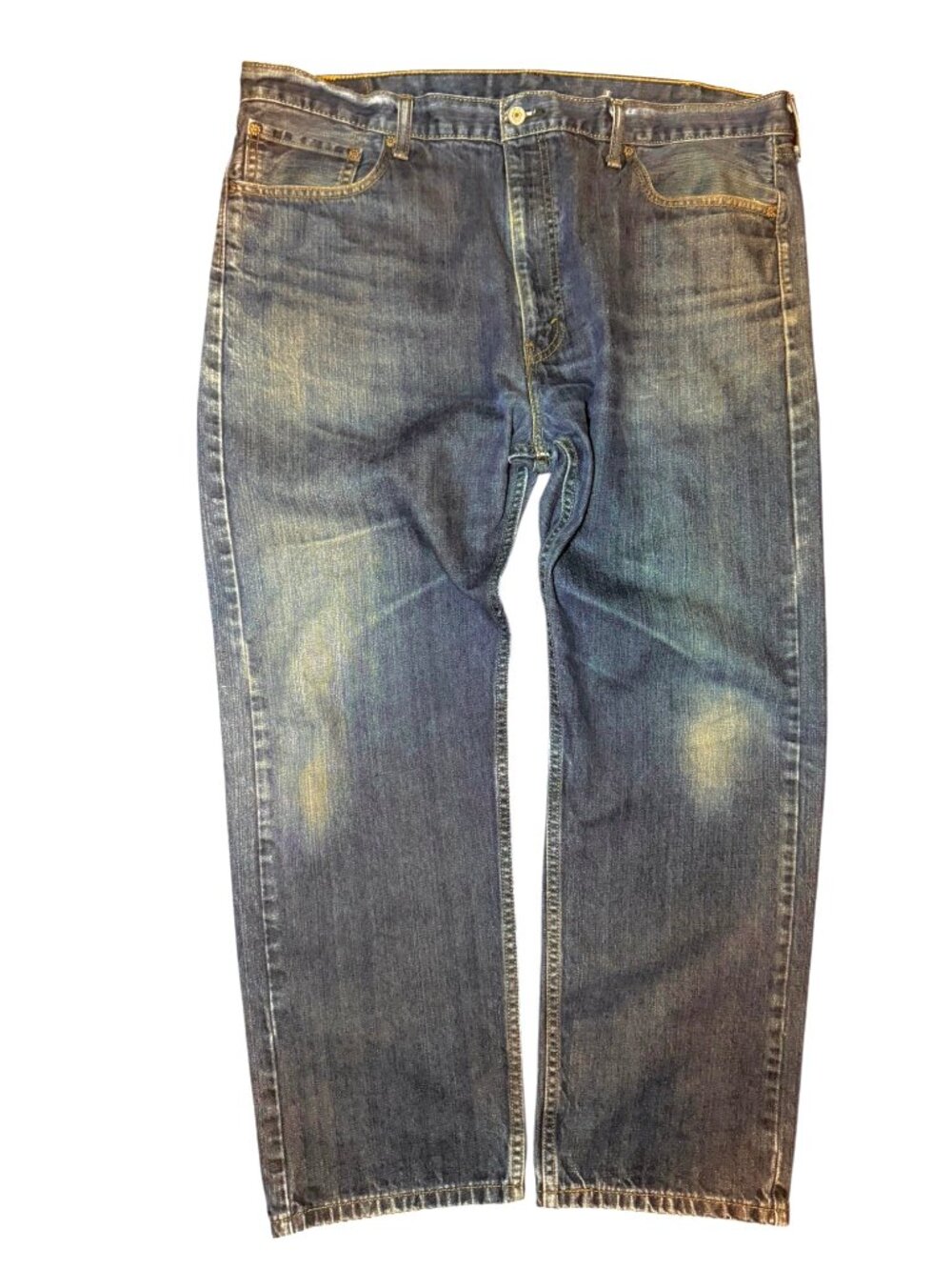 Levi’s 505 Jeans Mens 42x30 Dark Wash Straight Leg Classic Fit Denim